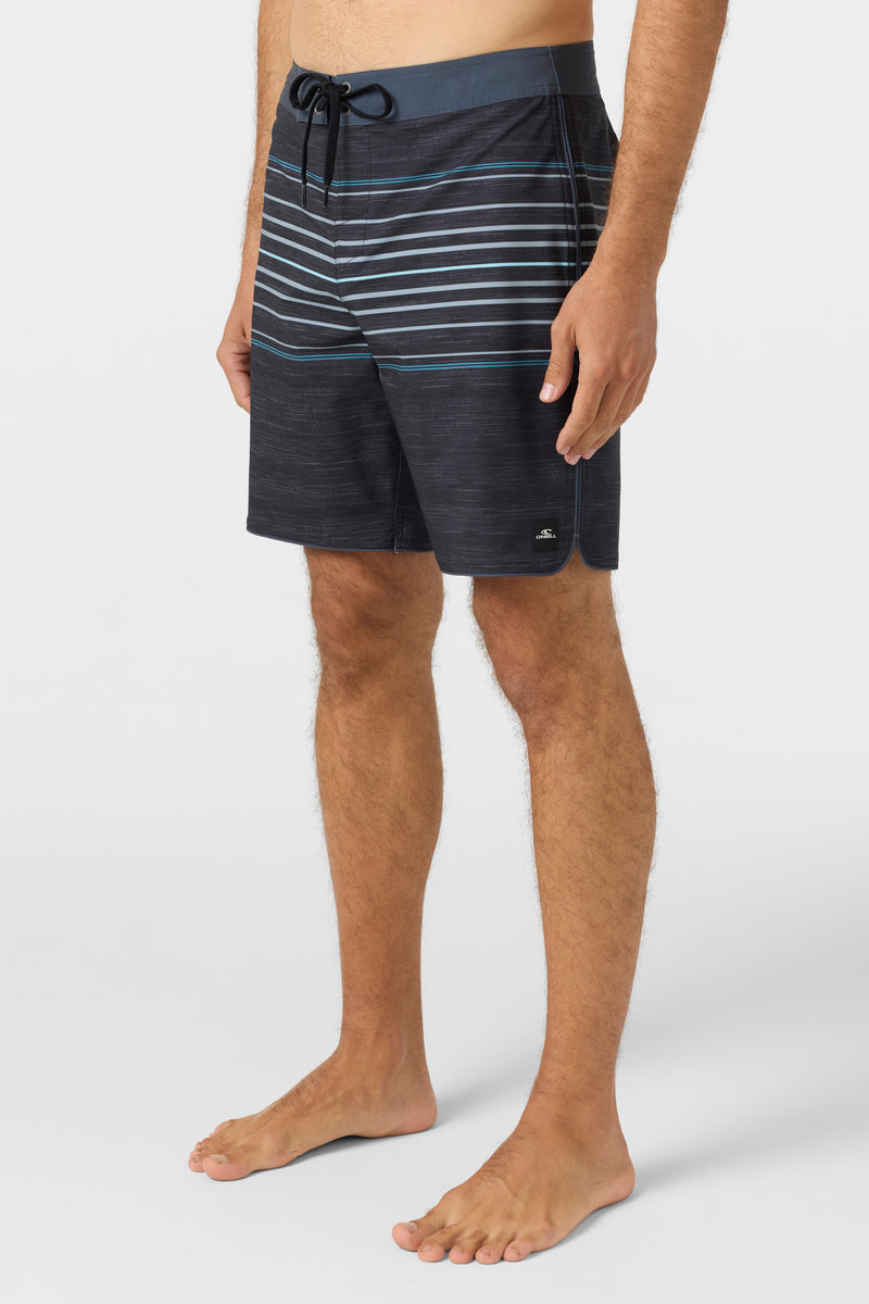 O'Neill Hyperfreak Heat Stripe Scallop Boardshort BLK 32
