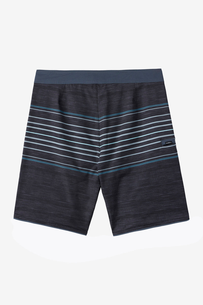 O'Neill Hyperfreak Heat Stripe Scallop Boardshort BLK 32