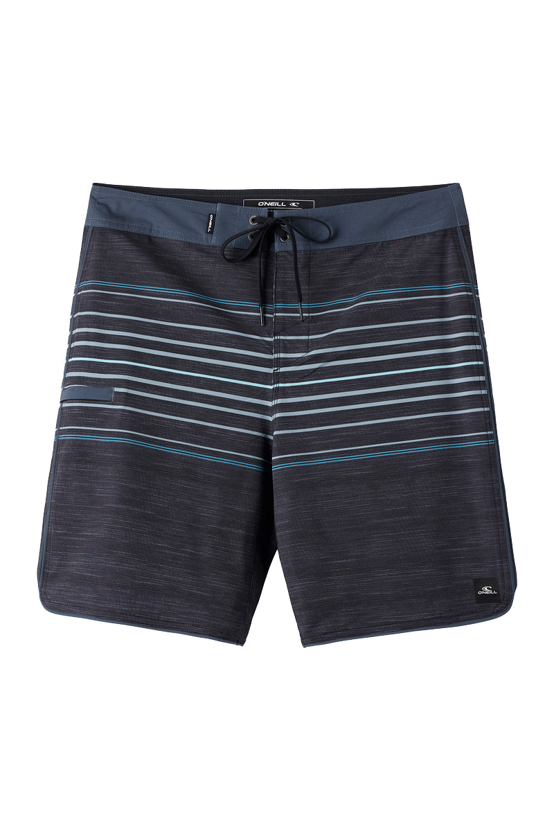 O'Neill Hyperfreak Heat Stripe Scallop Boardshort BLK 32