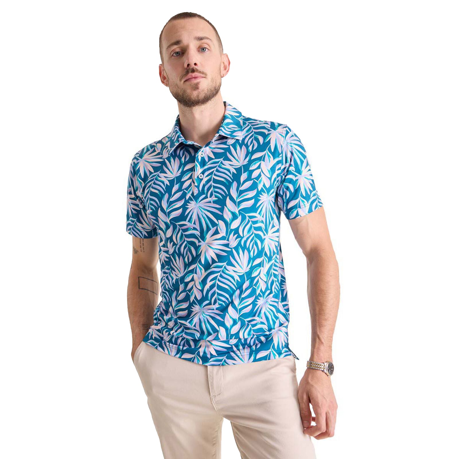 Chubbies Performance Polo 2.0 DarkBlue-BalmyBreeze M