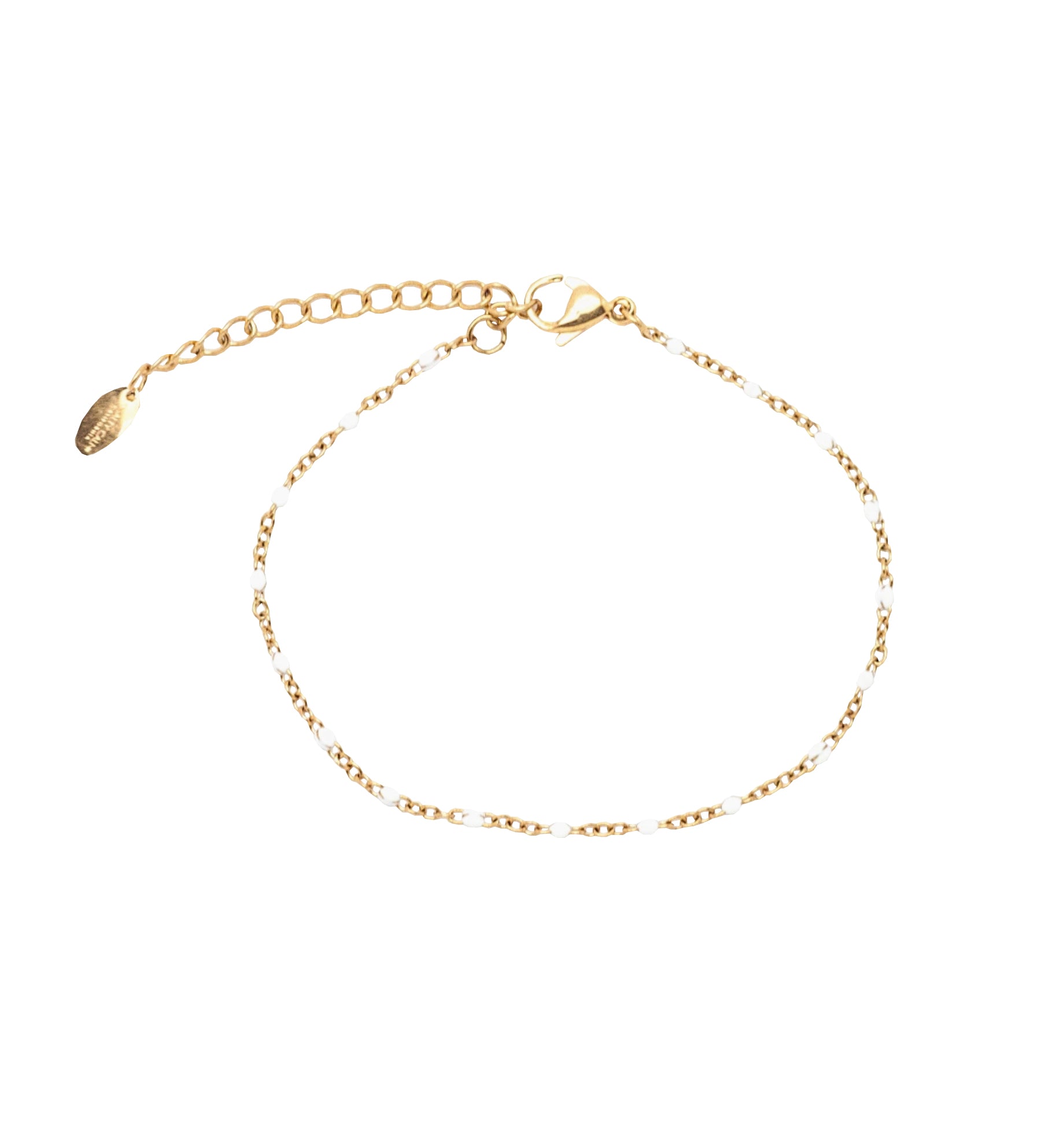 Salty Cali Sweet Dots Anklet Salty Babes White