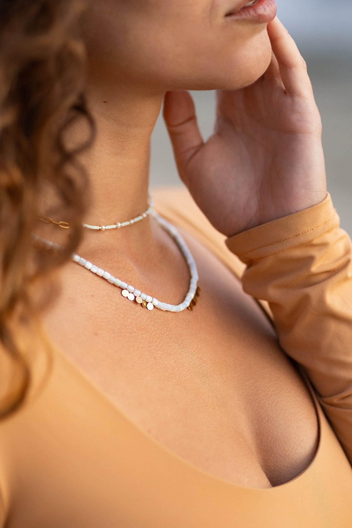 Salty Cali Lucky Pennies Necklace LightBlue