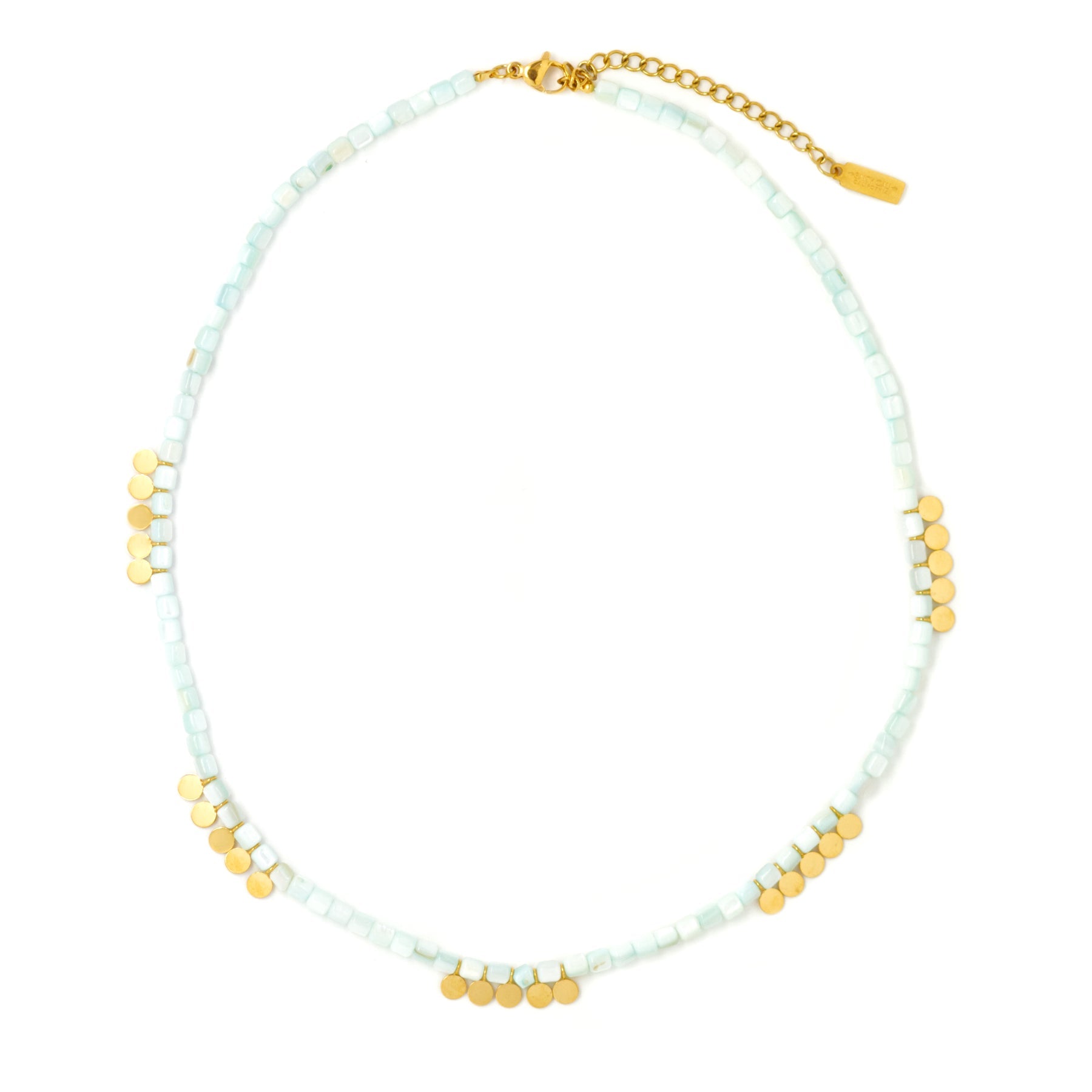 Salty Cali Lucky Pennies Necklace LightBlue