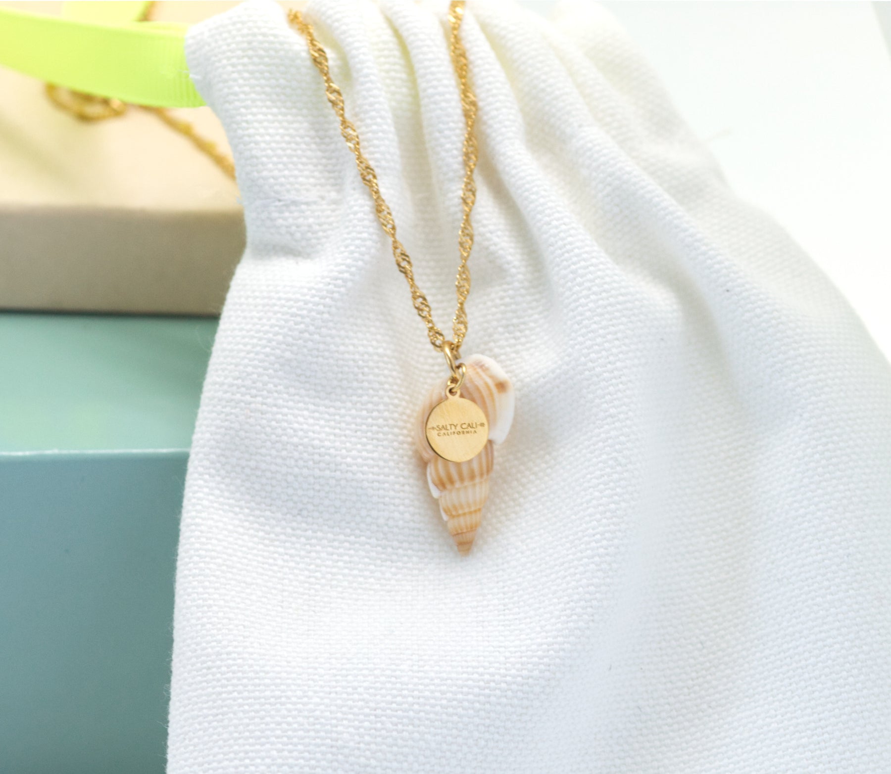 Salty Cali Seashore Pendant Necklace Salty Babes Gold