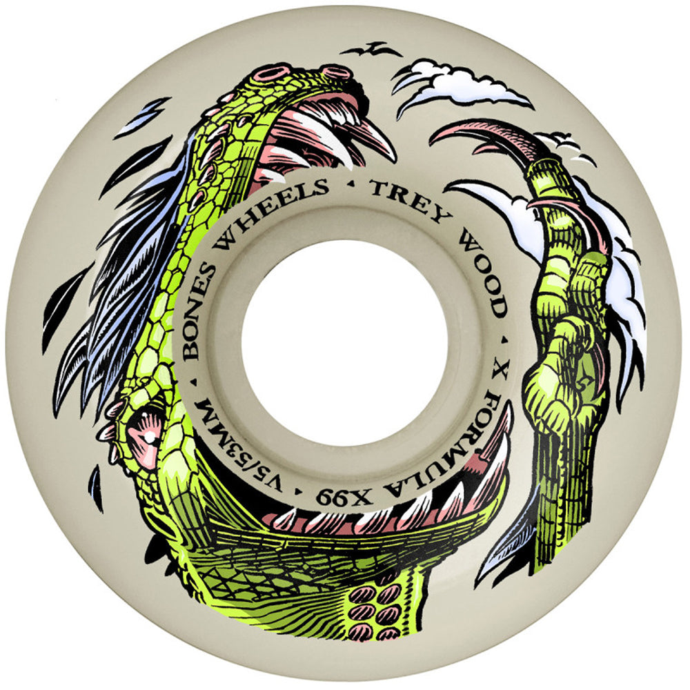 Bones X-Formula Dino-Sortas 99A Skateboard Wheels V5 Sidecut 53