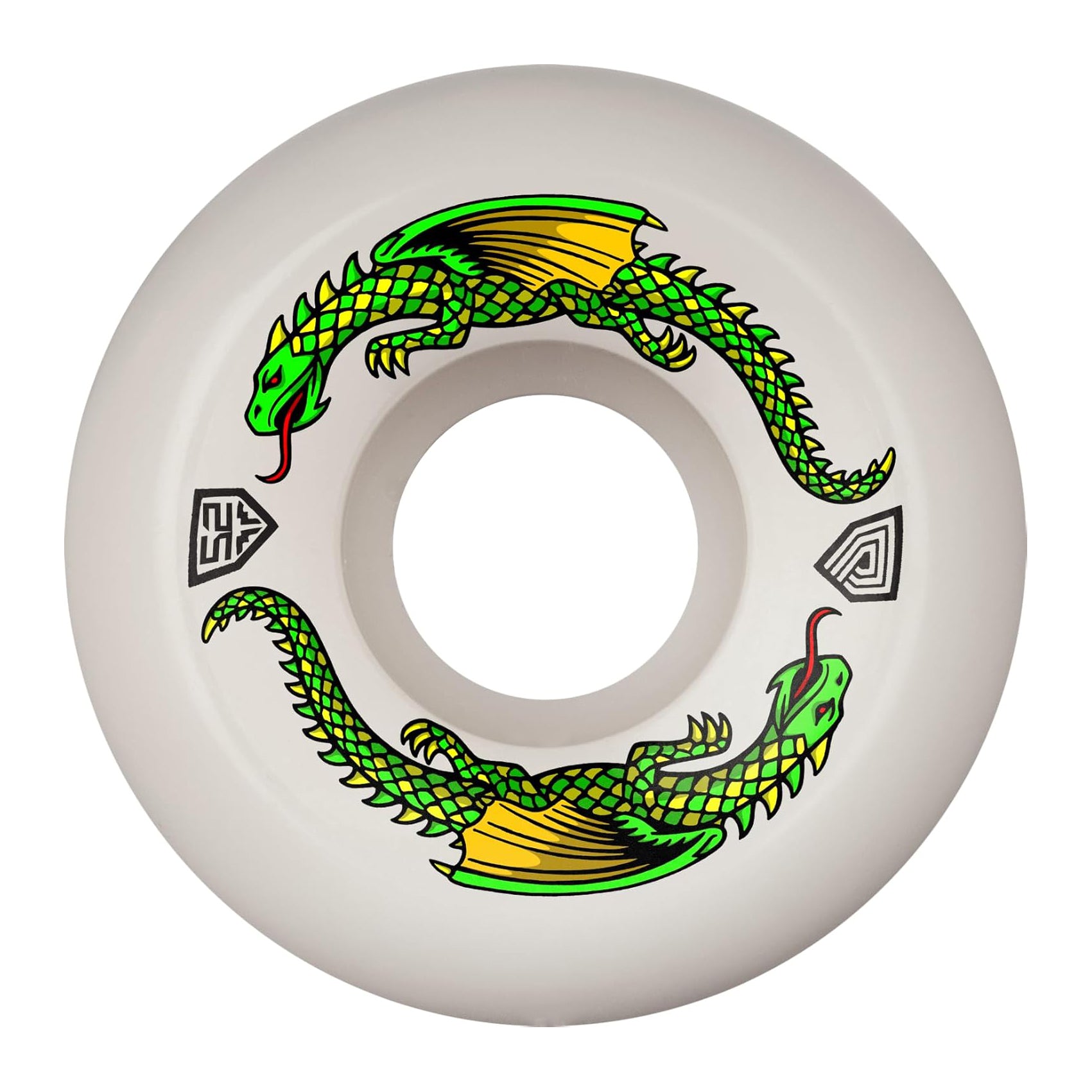Powell Peralta Dragon Formula 93A Skateboard Wheels White 52x30 V5