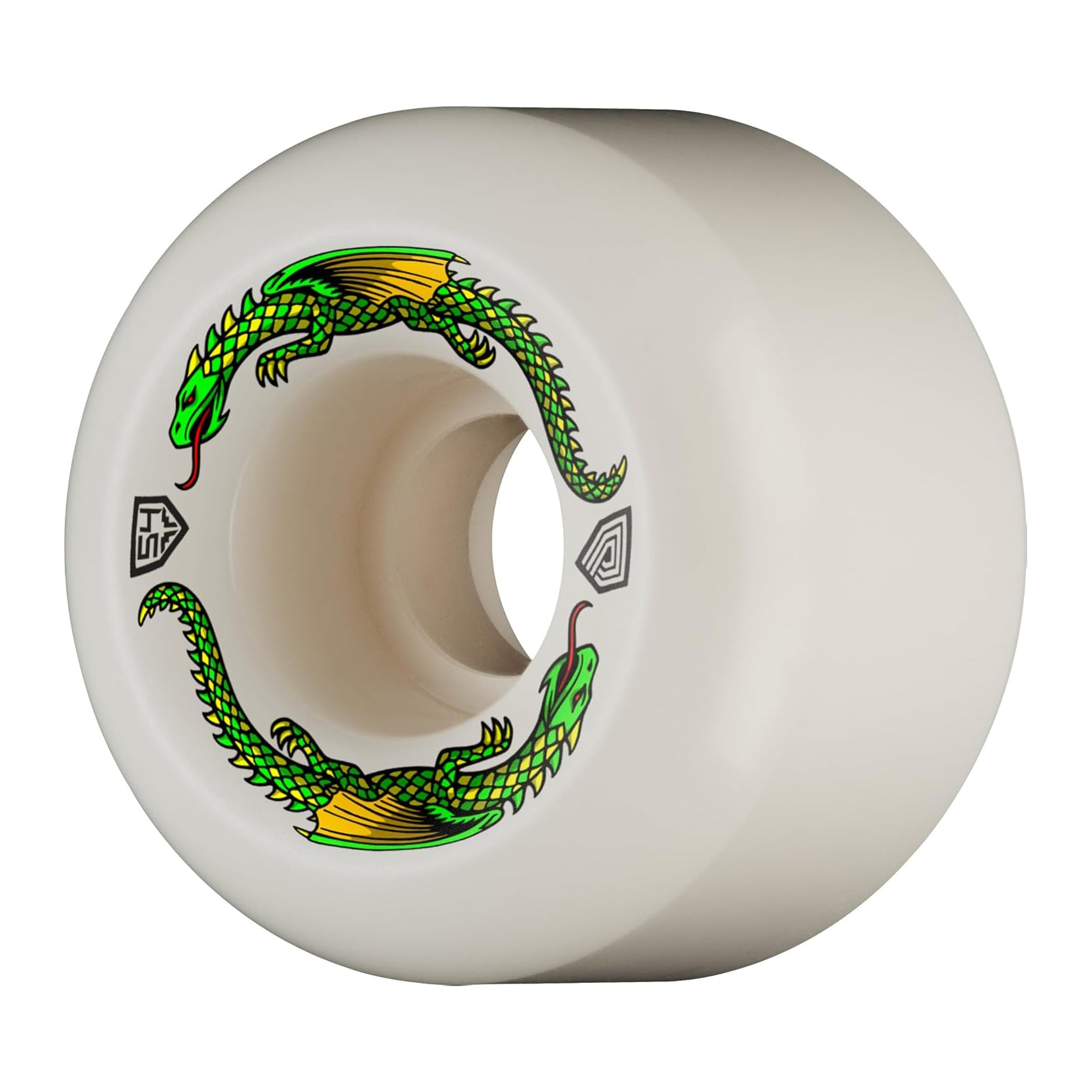 Powell Peralta Dragon Formula 93A Skateboard Wheels White 54x39 A2