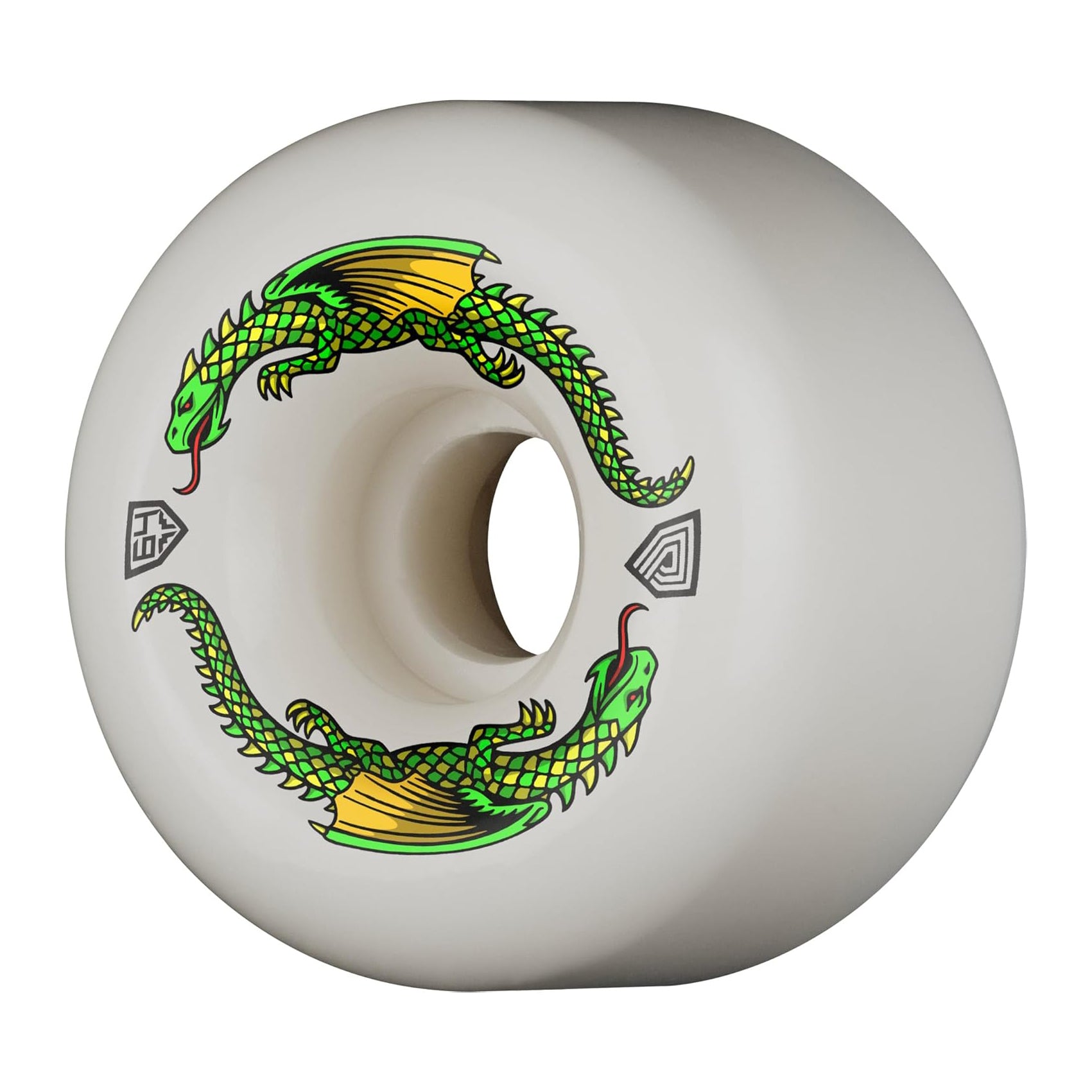 Powell Peralta Dragon Formula 93A Skateboard Wheels White 64x40 BOM