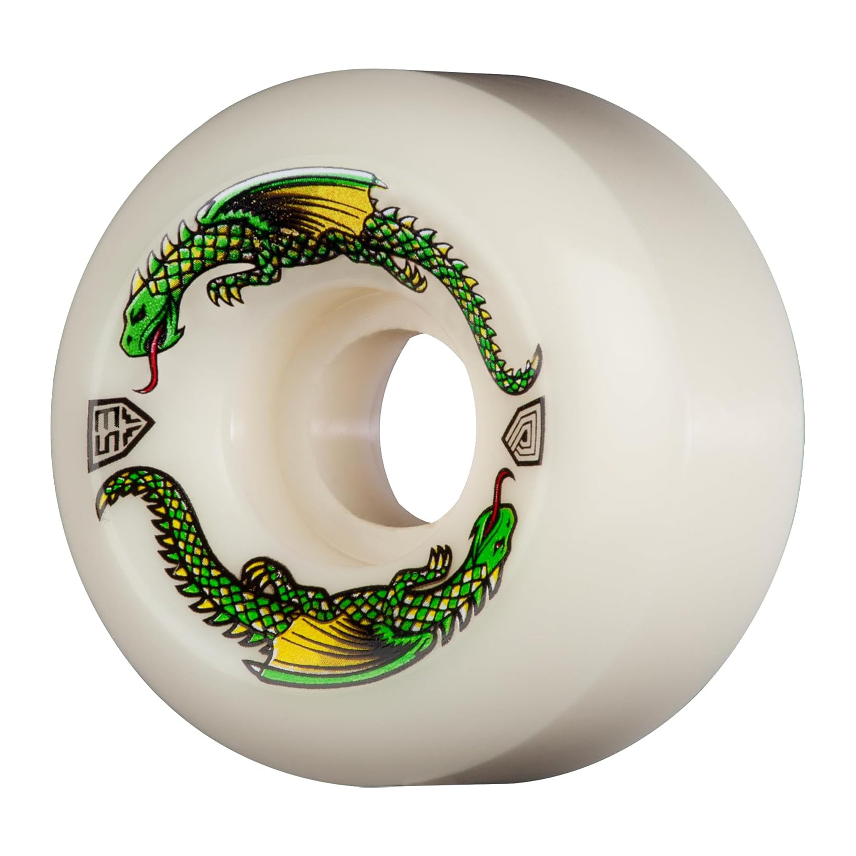 Powell Peralta Dragon Formula 93A Skateboard Wheels White 53x33