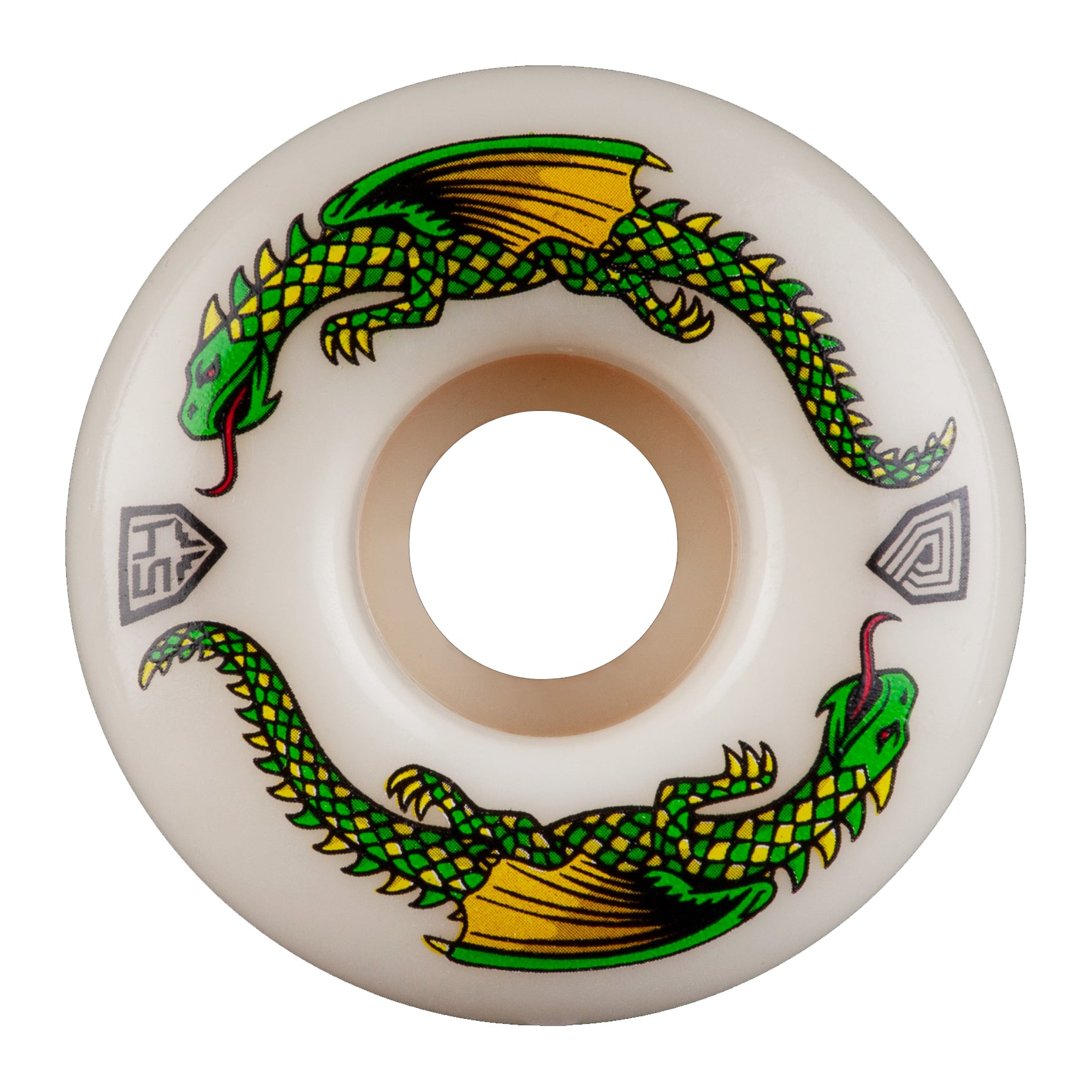 Powell Peralta Dragon Formula 93A Skateboard Wheels White 54x34