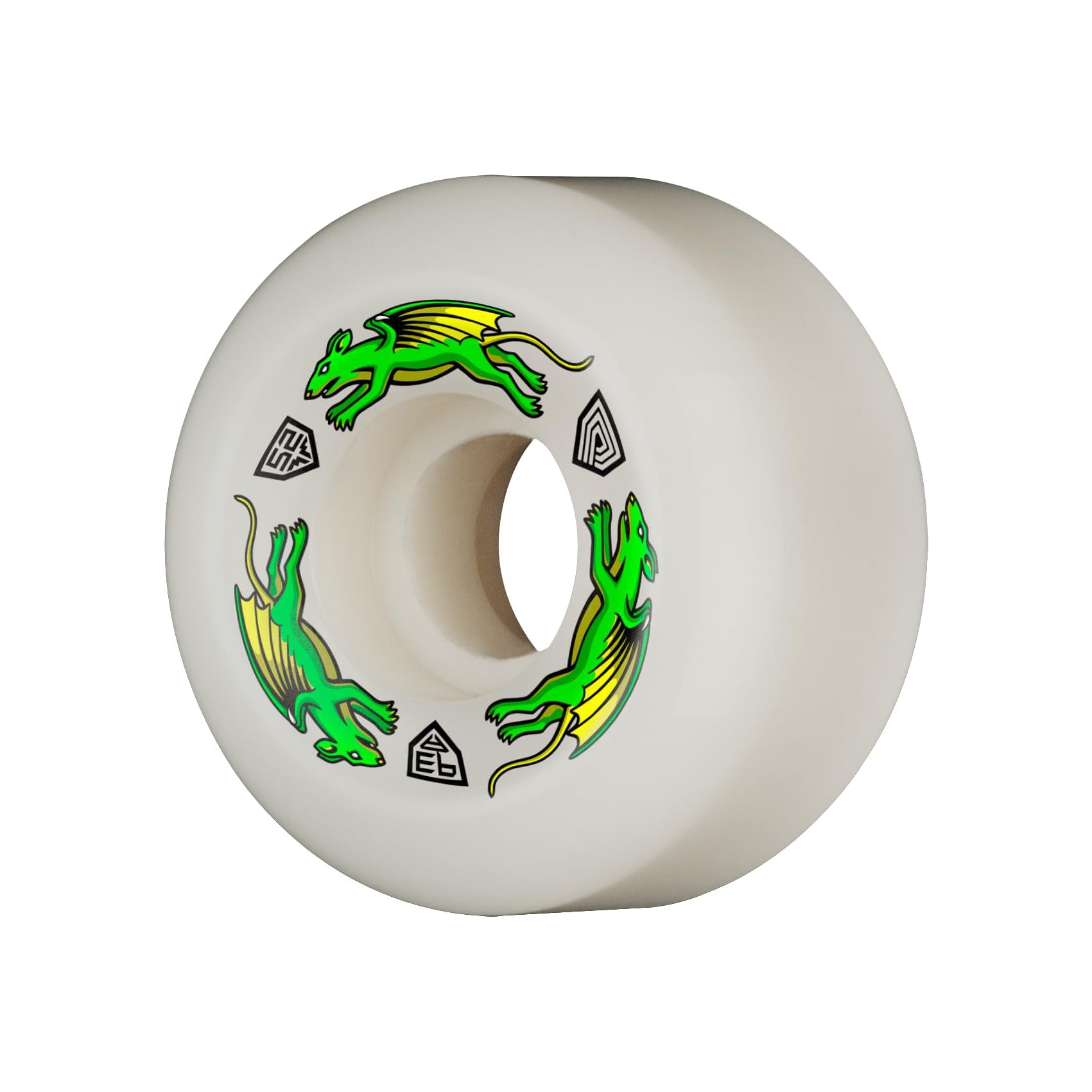 Powell Peralta Dragon Formula 93A Nano Rat Skateboard Wheels White 52x30 V5