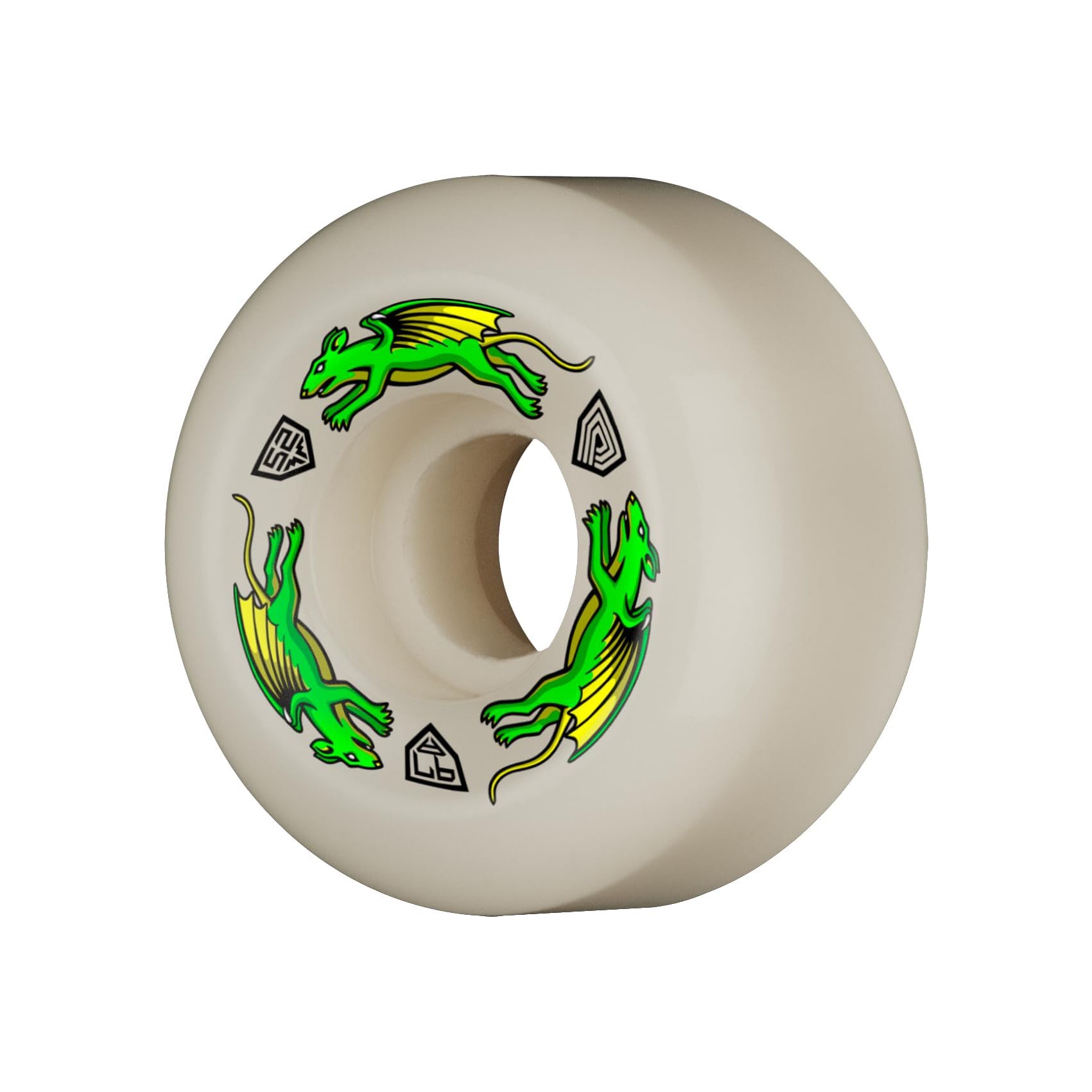 Powell Peralta Dragon Formula 97A Nano Rat Skateboard Wheels White 52x30 V5