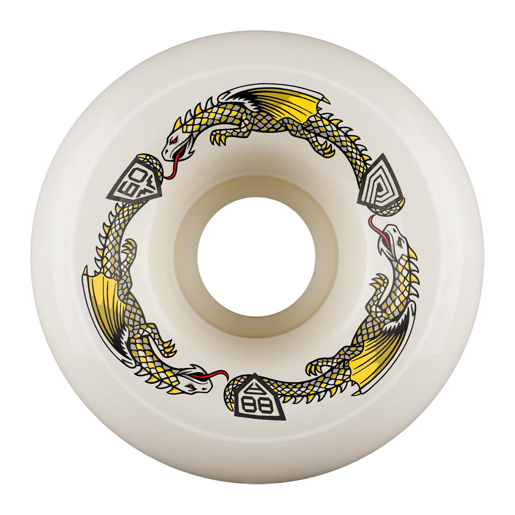 Powell Peralta Dragon Formula 88A Skateboard Wheels White 60x40 BOM