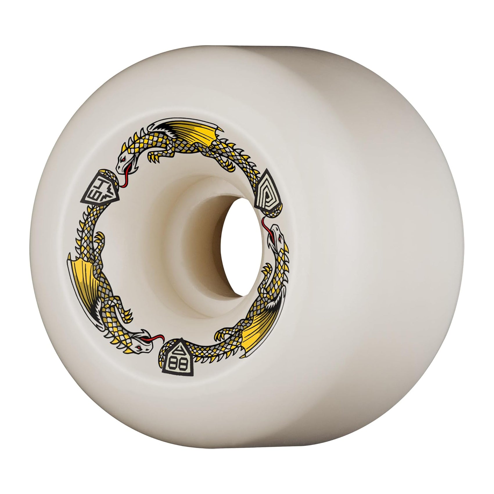 Powell Peralta Dragon Formula 88A Skateboard Wheels White 64x40 BOM