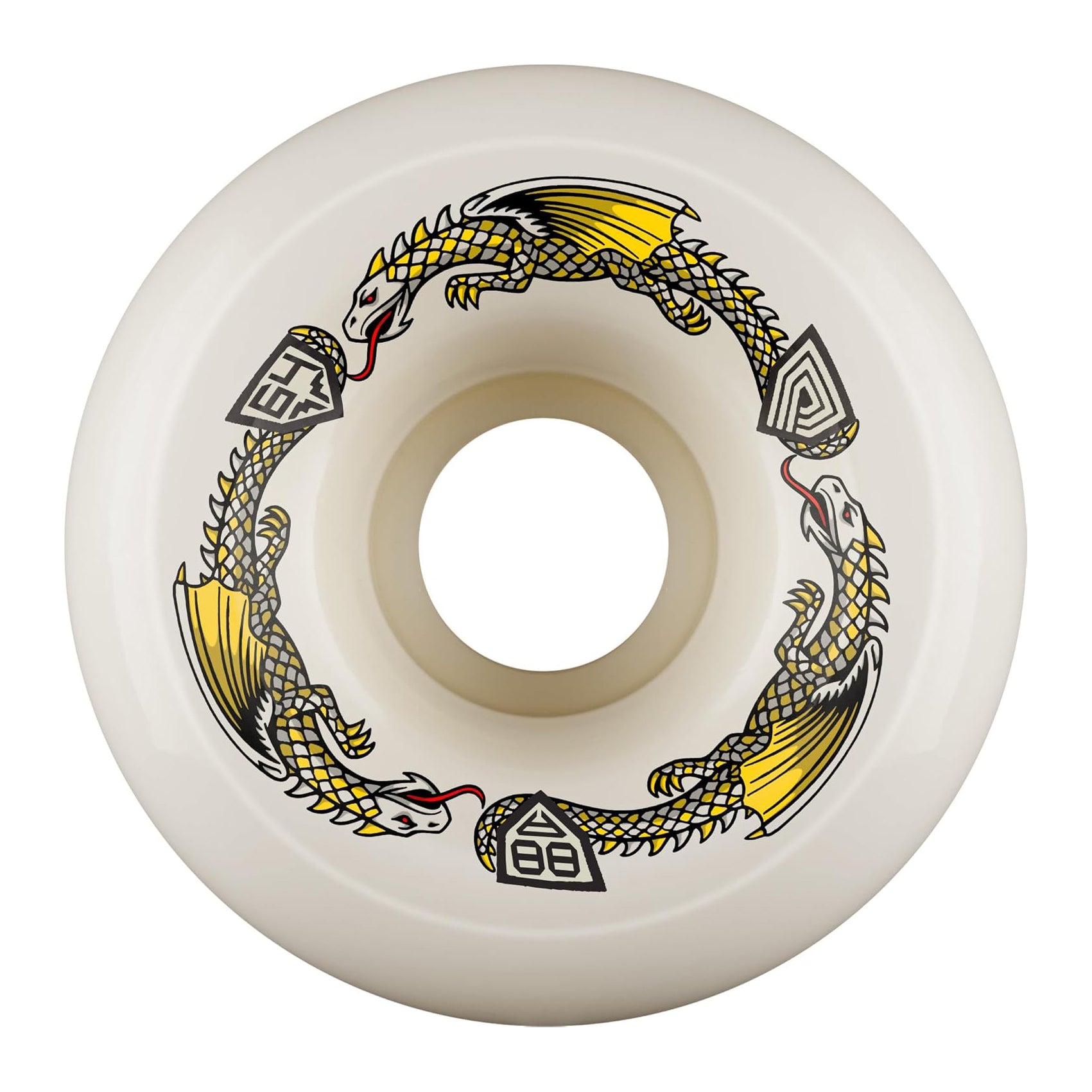 Powell Peralta Dragon Formula 88A Skateboard Wheels White 64x40 BOM