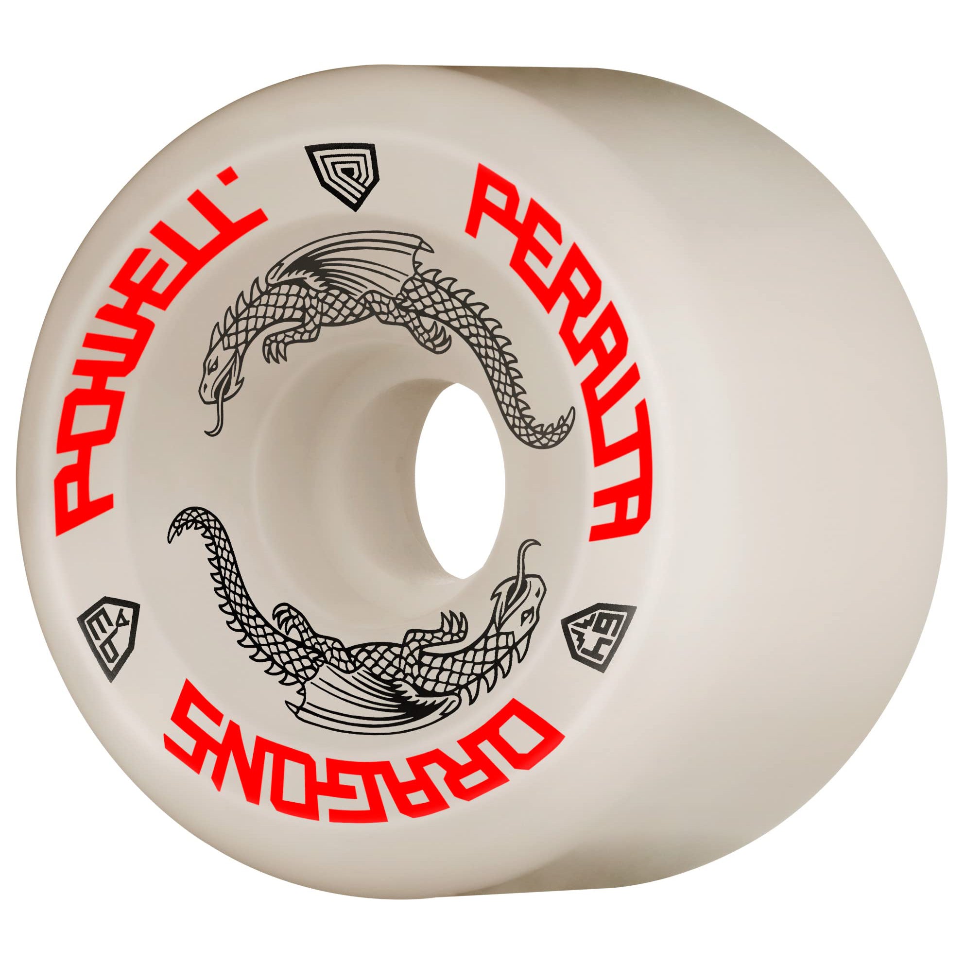 Powell Peralta Dragon Formula 93A Skateboard Wheels White 64x36