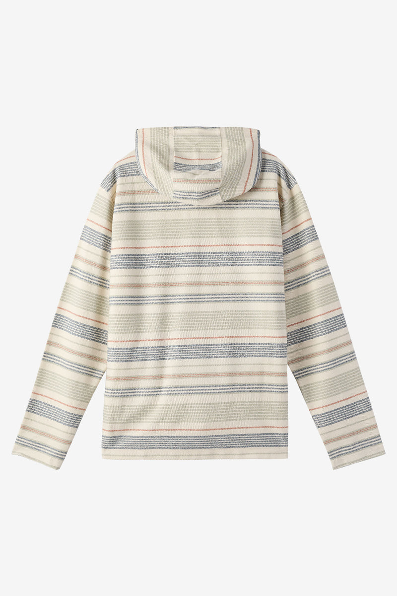 O'NEILL BOY'S BAVARO STRIPE PONCHO FLEECE PULLOVER CRM-Cream S