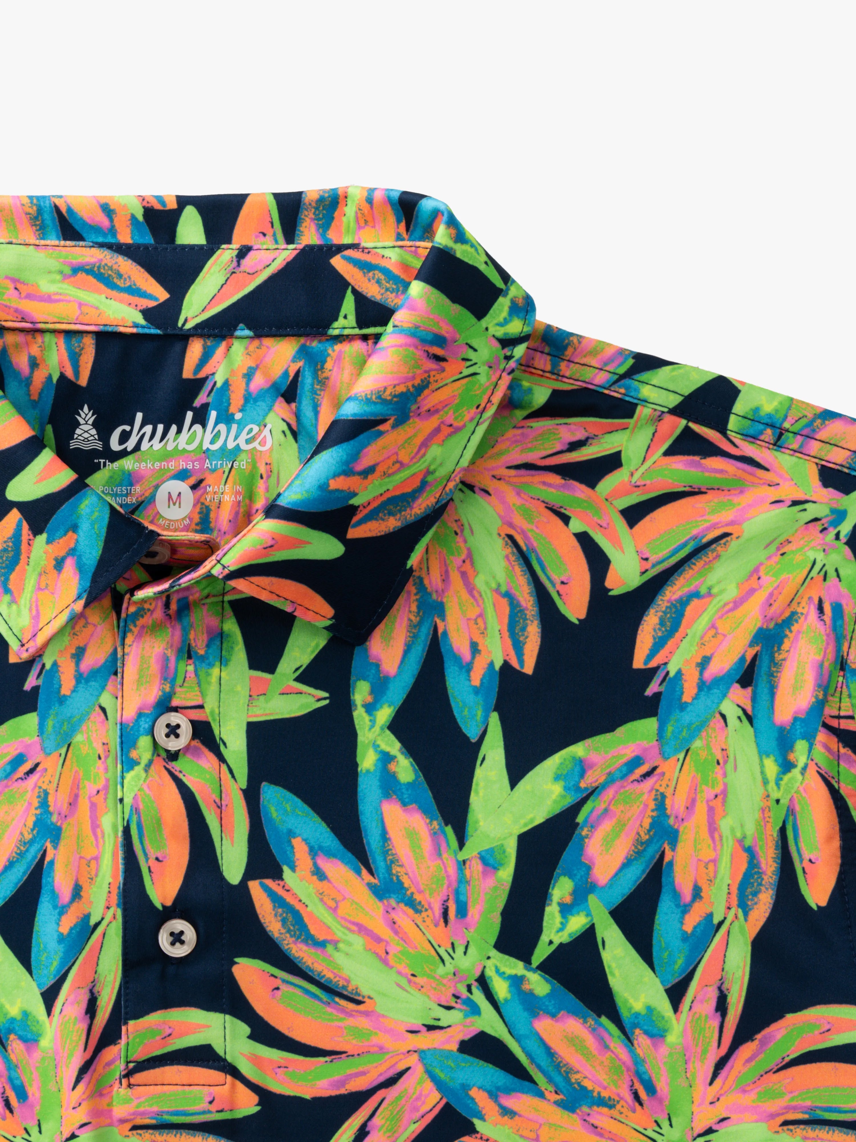 Chubbies Performance Polo 2.0 TheOceanFlower M