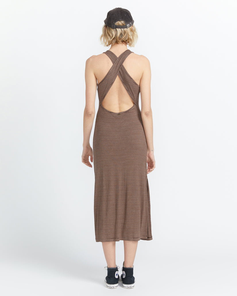 Volcom Fleurmaid Maxi Dress BearBrown L