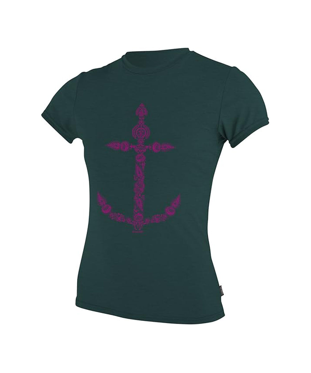 O'Neill Girls Hybrid SS Sun Shirt DEEP TEAL 12