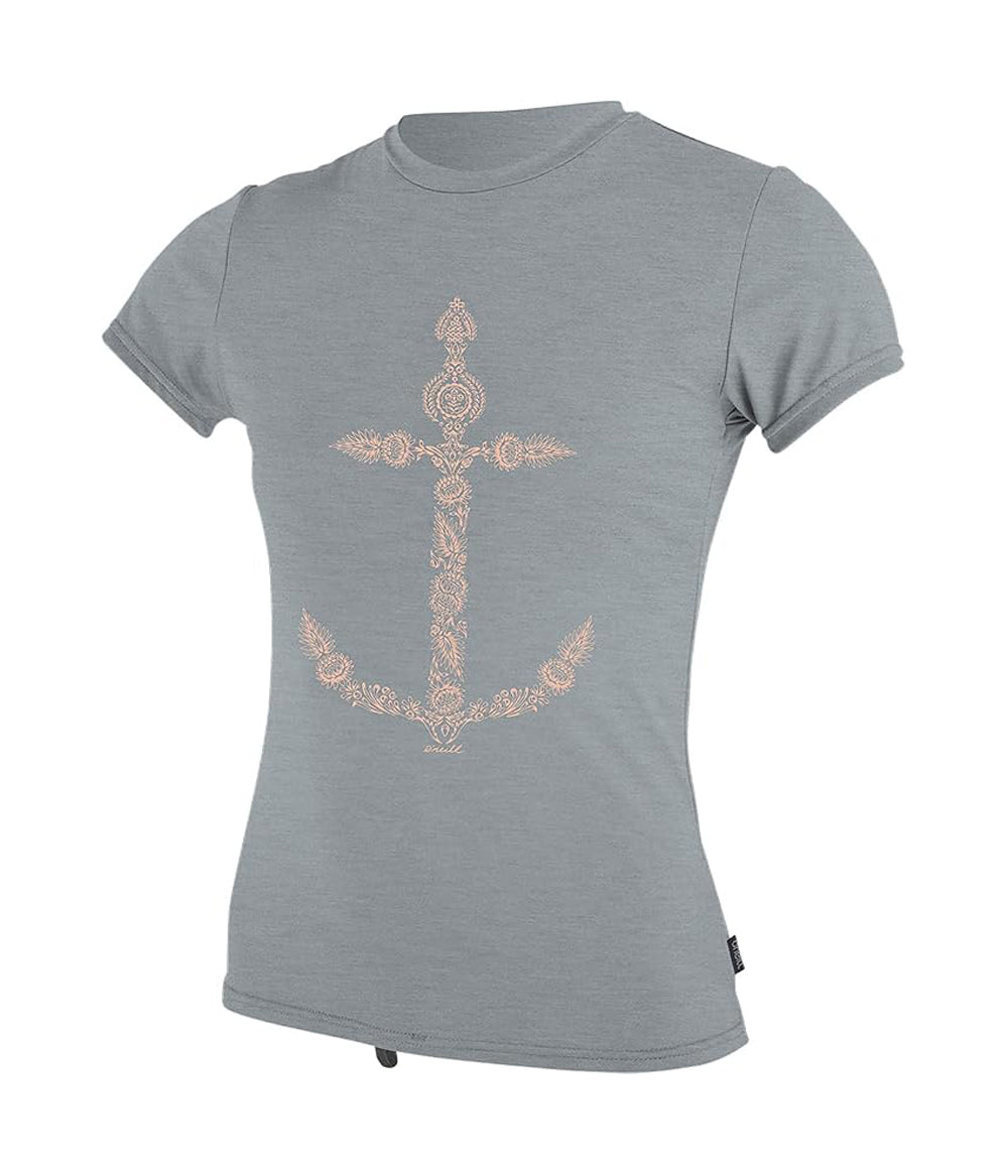 O'Neill Girls Hybrid SS Sun Shirt COOL GREY 16