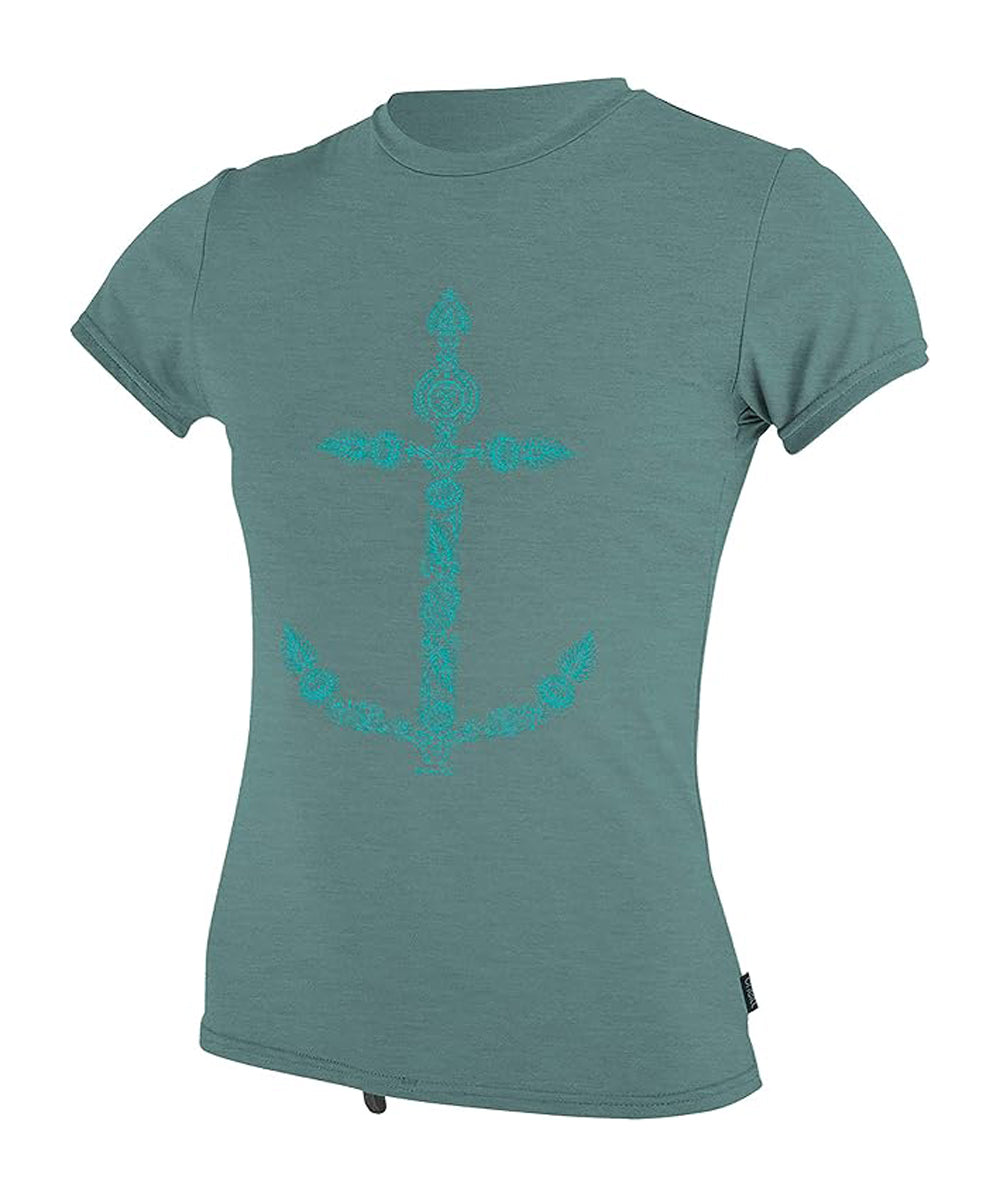O'Neill Girls Hybrid SS Sun Shirt Eucalyptus 16
