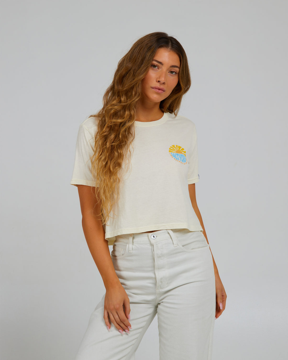 Salty Crew Sun Days Crop Tee OFFW M