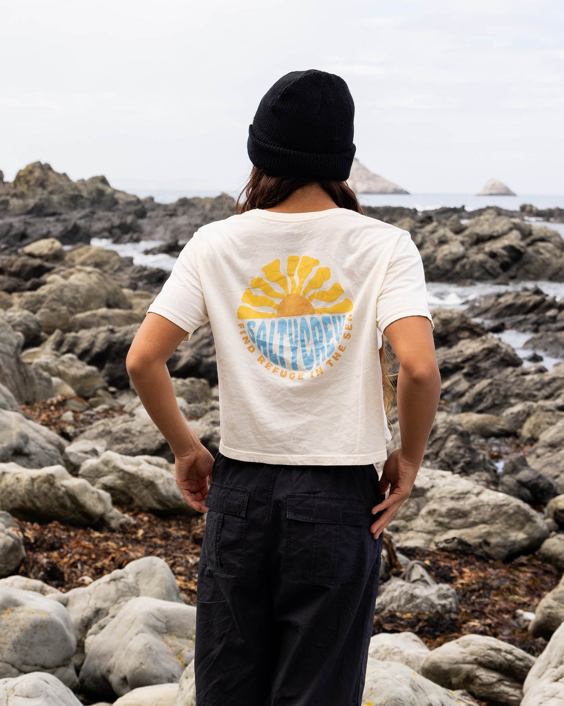 Salty Crew Sun Days Crop Tee OFFW L