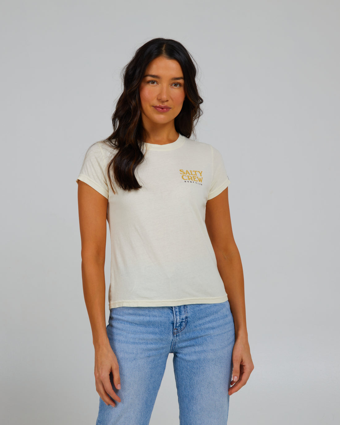 Salty Crew Surf Check Modern Tee OFFWHT S