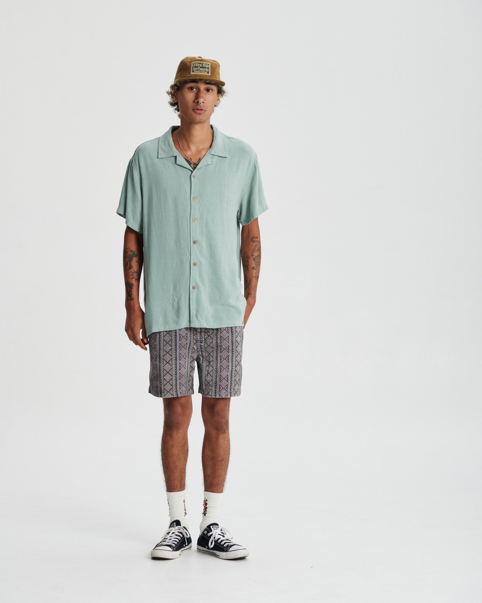 The Critical Slide Society Ernie Resort Shirt SEAGRASS S