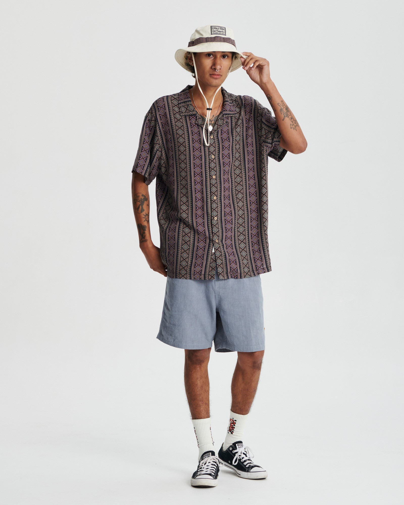 The Critical Slide Society Trader Resort Shirt BLACK M