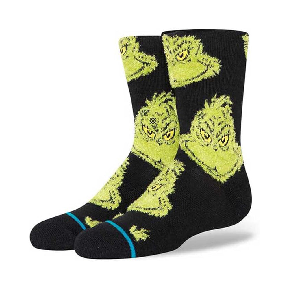 Stance Mean One Kids Crew Socks BLK M