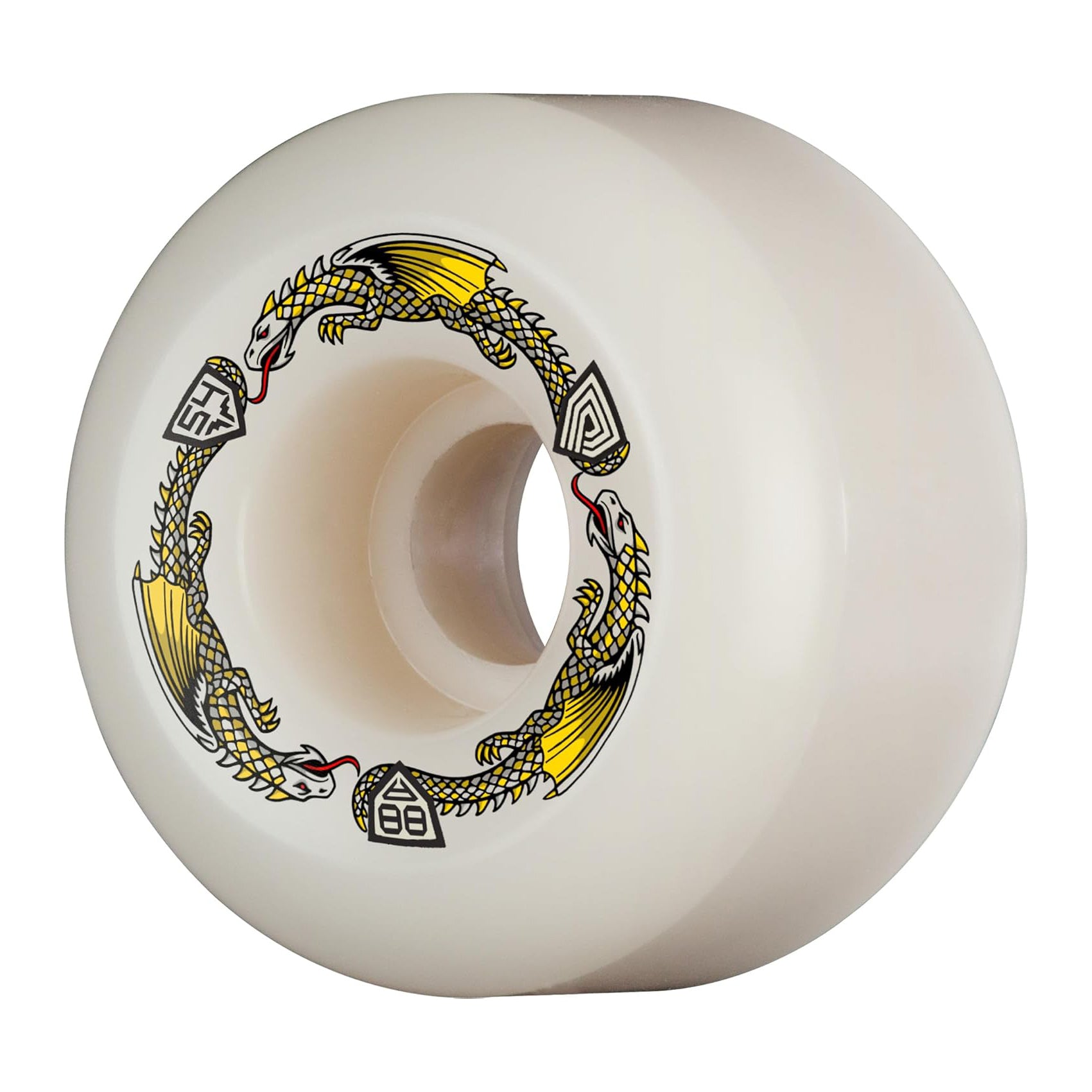 Powell Peralta Dragon Formula 88A Skateboard Wheels White 54x39 A2