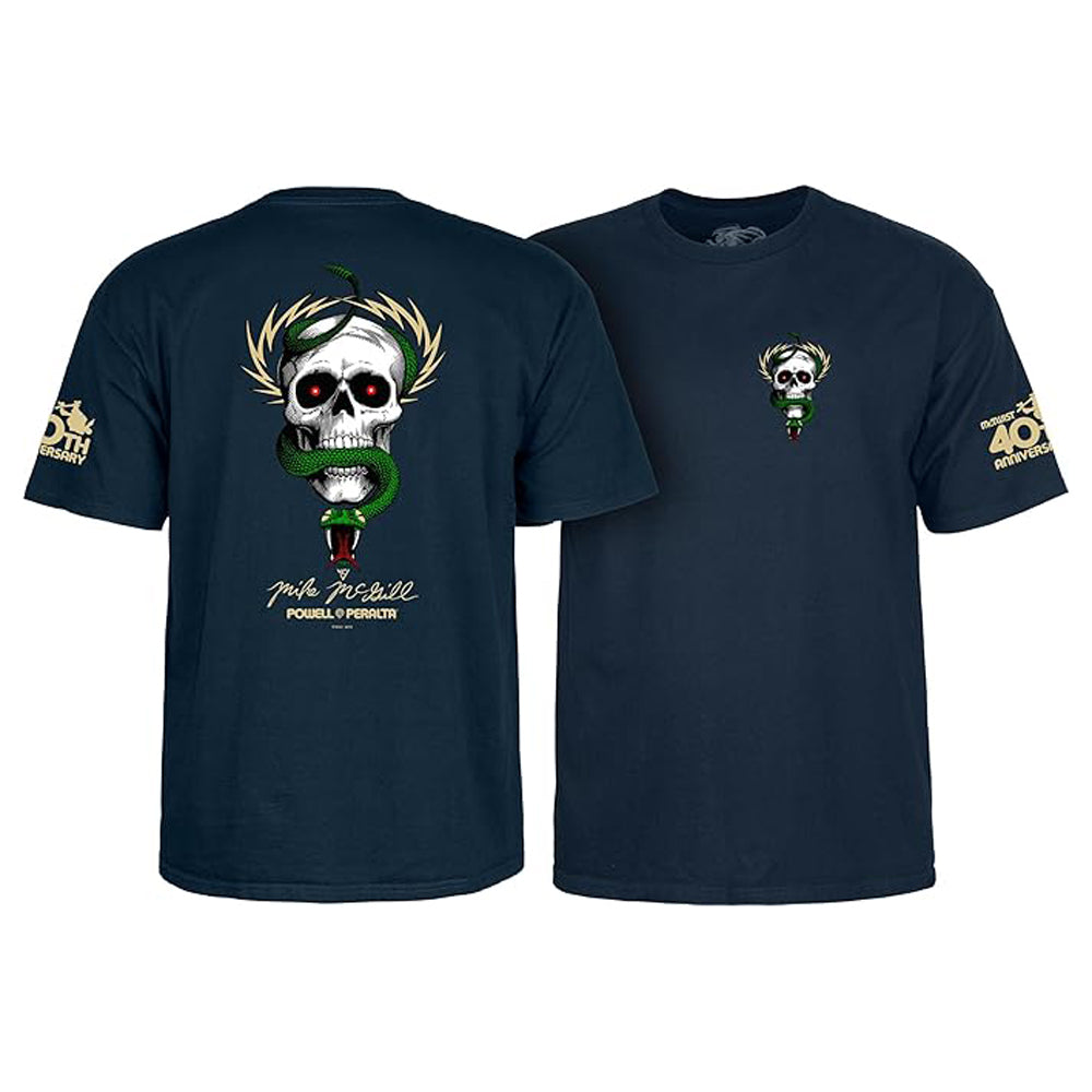 Powell Peralta Mike McGill Skull & Snake 40th Anniversary S/S Tee Navy XL