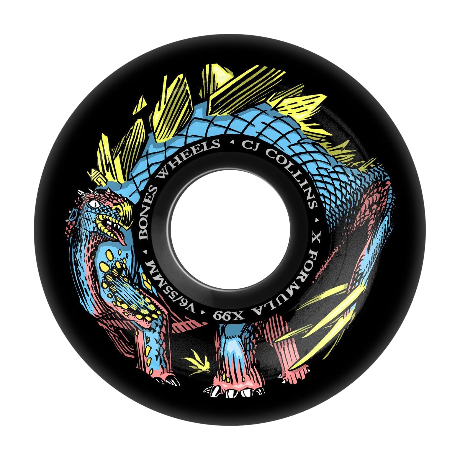 Bones Wheels X-Formula Dino-Sortas 99A Skateboard Wheels Collins 55 V6