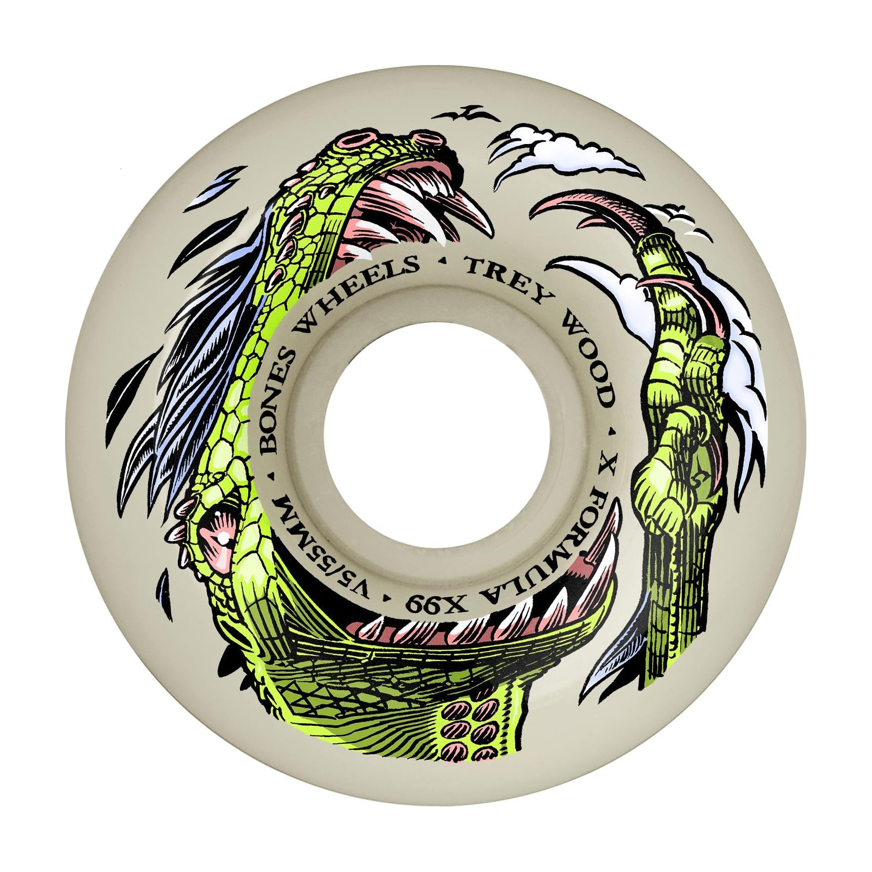 Bones Wheels X-Formula Dino-Sortas 99A Skateboard Wheels Wood 55 V5