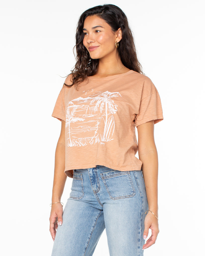 Roxy Beach Sketch SS Tee CLB0 L