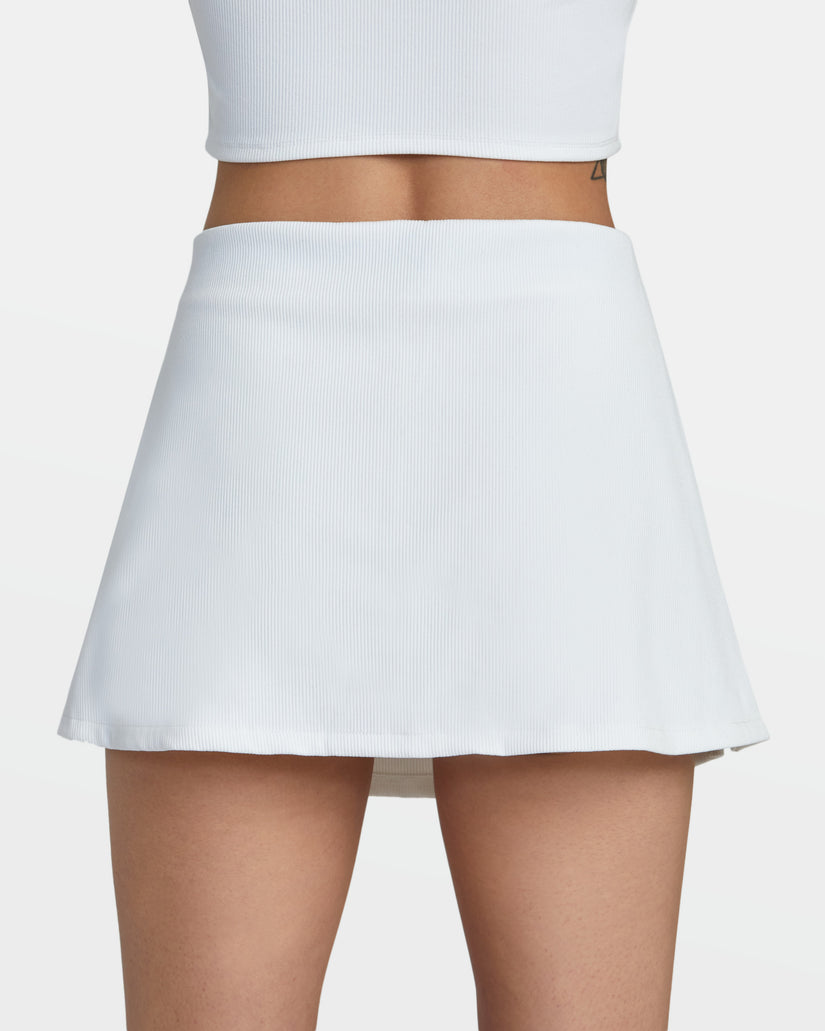 RVCA RIB TENNIS MINI SKIRT WPW-WHISPER WHITE M