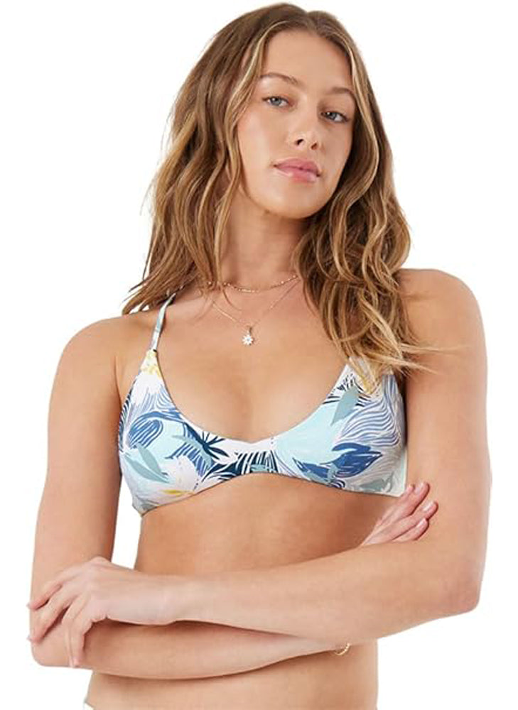 Roxy Athletic Tri Reversible Bikini Top BLU L