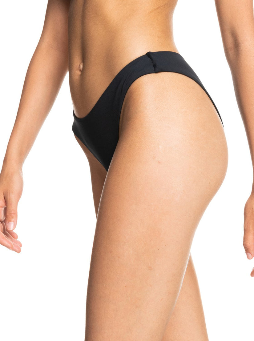 Roxy Beach Classics High Leg Bikini Bottom KVJ0-ANTHRACITE L