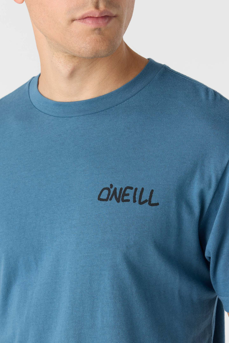 O'NEILL DAYS END STANDARD FIT TEE TEL-TEAL XL