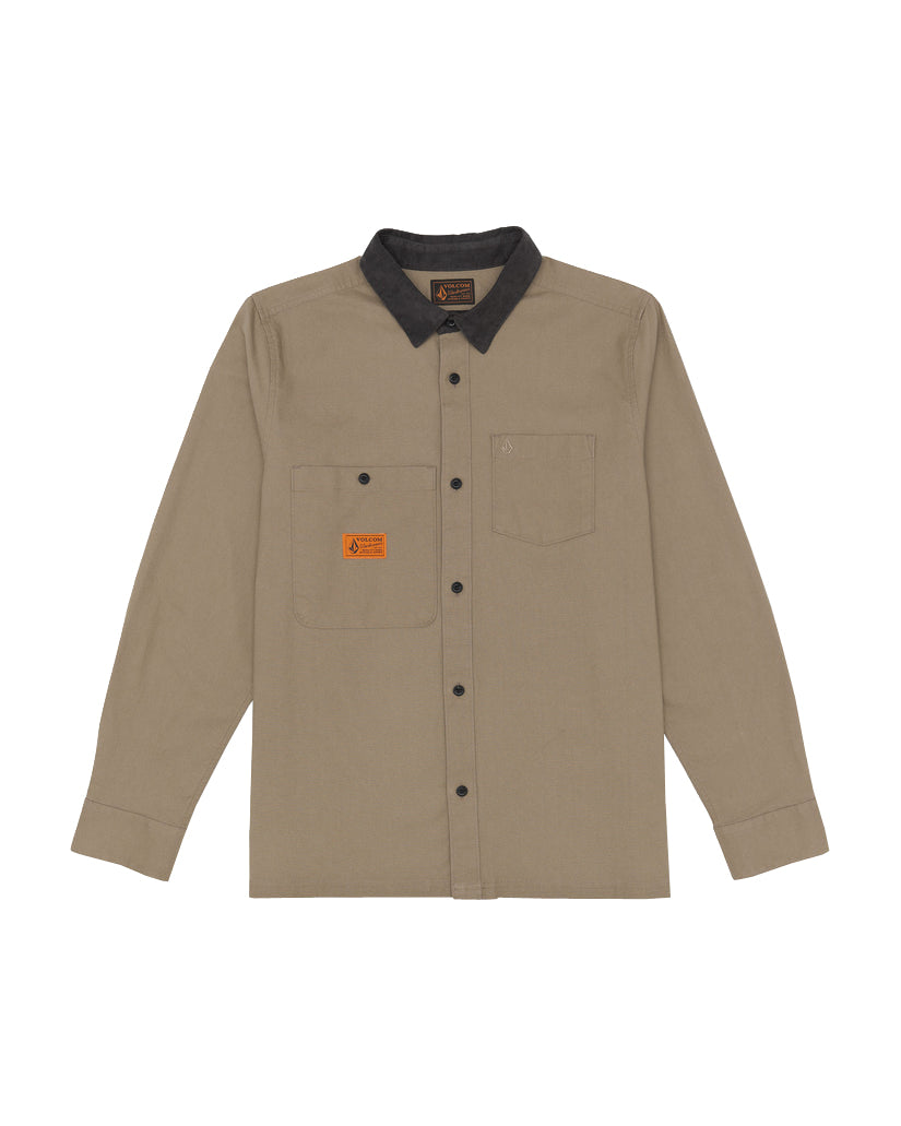 Volcom Debasser Long Sleeve Shirt TEK-Teak M