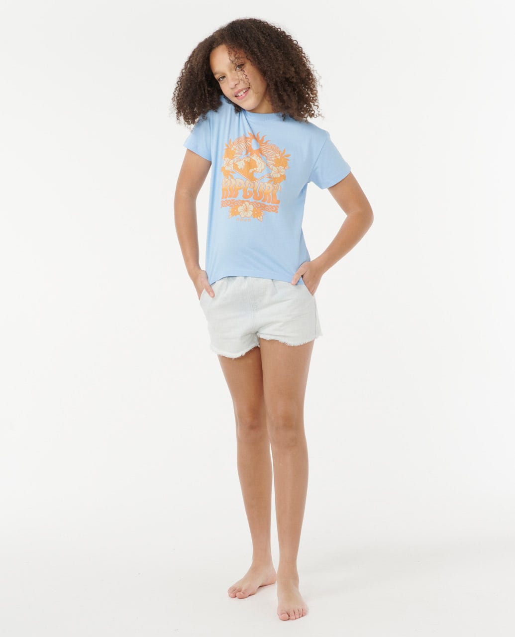 RIP CURL SUN SOL ART TEE - GIRL 8962-MidBlue 10
