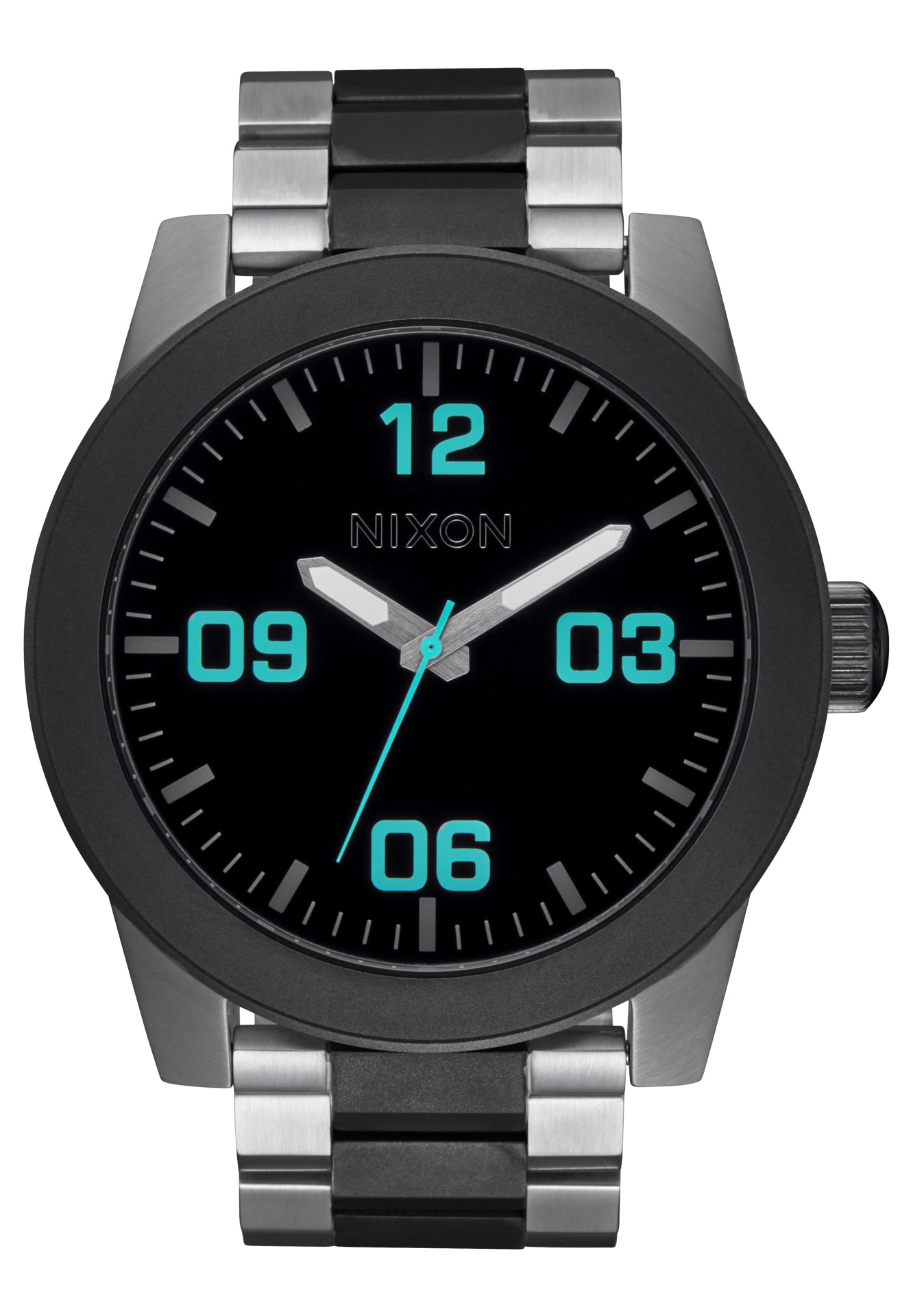 Nixon The Corporal SS Watch 5146-Silver-Gunmetal