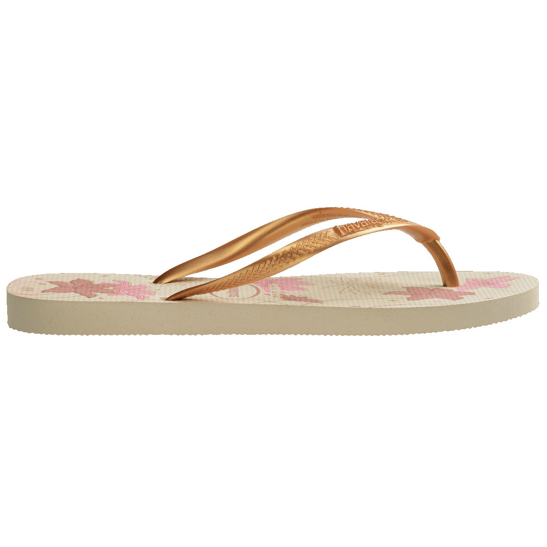 Havaianas Slim Organic Womens Sandal 1685-Beige-Golden 6