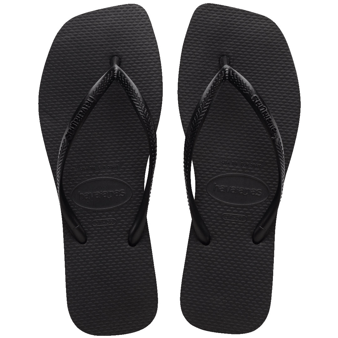 Havaianas Slim Square Womens Sandal 0090-Black 11