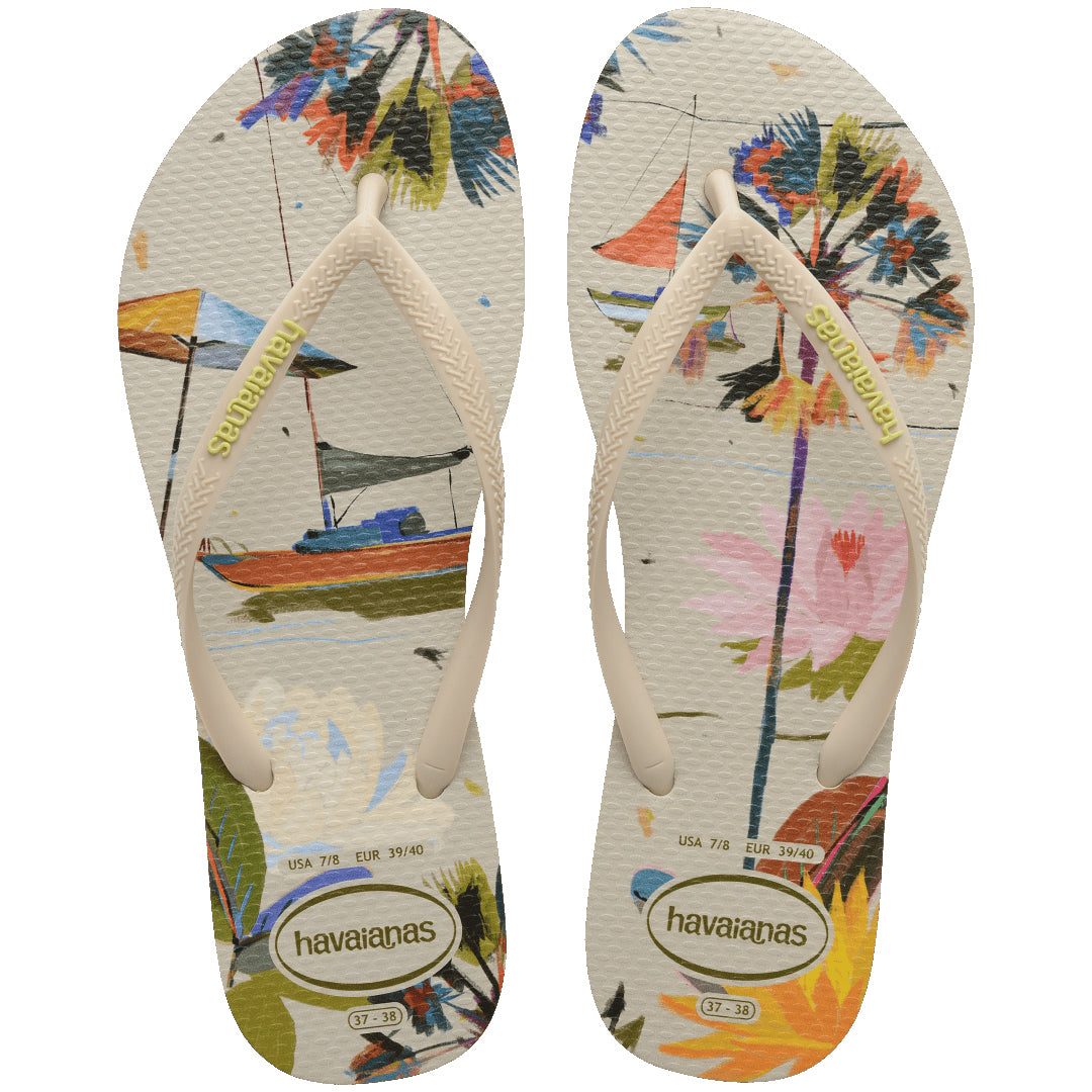 Havaianas Slim Summer Bliss Womens Sandal 0121-Beige 9