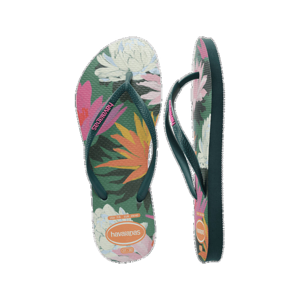 Havaianas Slim Summer Bliss Womens Sandal 5266-Pantanal Green 11