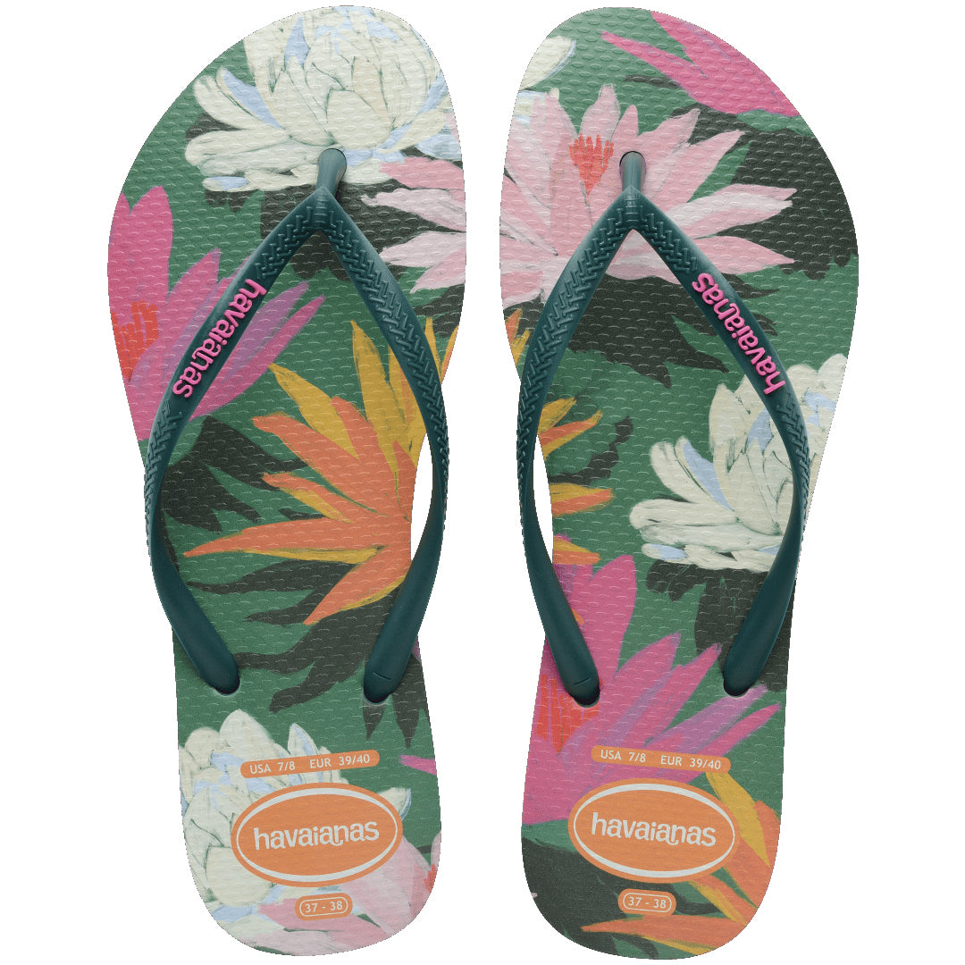 Havaianas Slim Summer Bliss Womens Sandal 5266-Pantanal Green 6