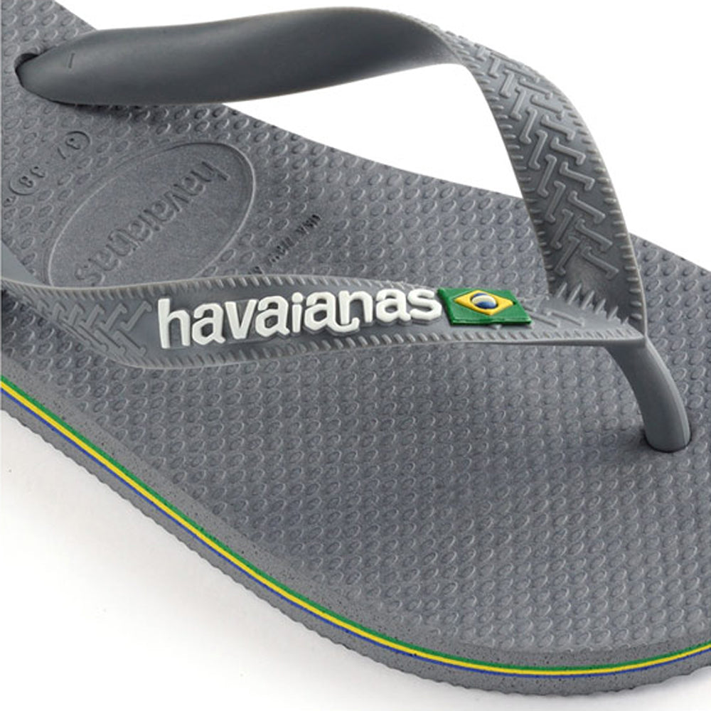 Havaianas Brazil Logo Mens Sandal 5002-Steel Grey-Steel Grey 13